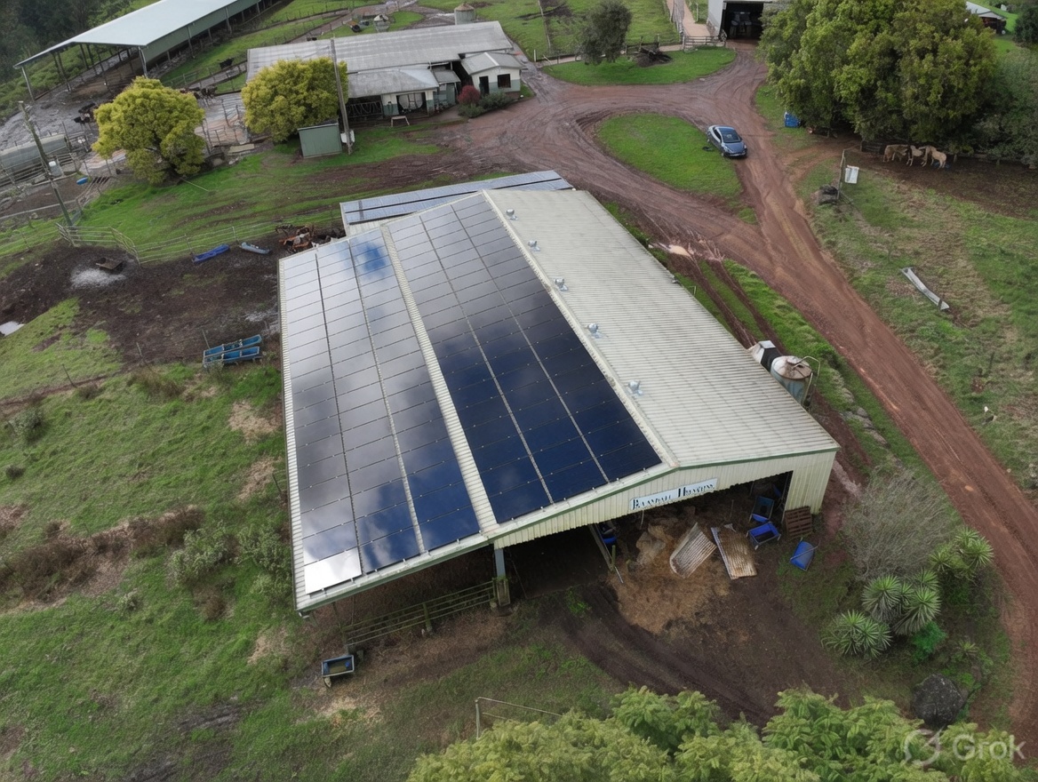 Secondary shed grid-connect array